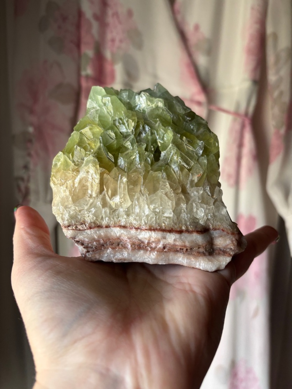 Banded Green Calcite raw chunk